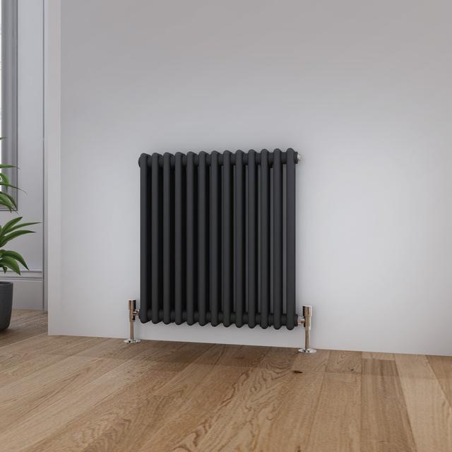 Horan Horizontal Flat Panel Radiator Belfry Bathroom Size: 600mm H x 605mm W x 70mm D on Productcaster.