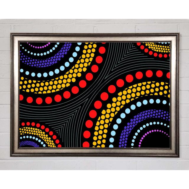 Aboriginal Pattern 11 Framed Print Ivy Bronx Size: 42cm H x 59.7cm W on Productcaster.