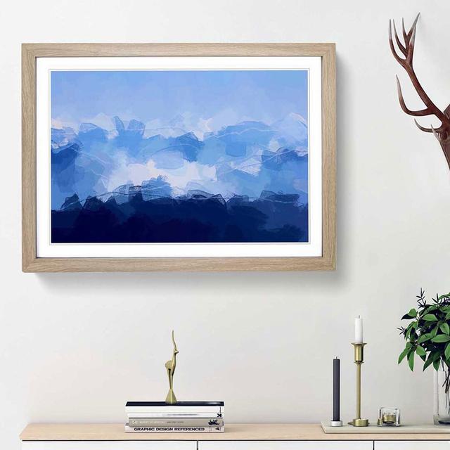 Mountain Sky in Abstract - Picture Frame Graphic Art Print East Urban Home Size: 36cm H x 48cm W x 2cm D, Frame Option: Oak Framed on Productcaster.