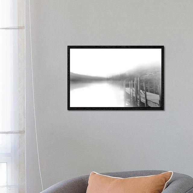 Mist on the Docks by Carol Robinson - Photograph Print on Canvas Ebern Designs Size: 45.72cm H x 66.04cm W x 3.81cm D, Format: Black Framed on Productcaster.