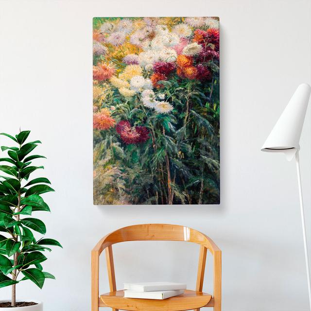 Chrysanthemums by Gustave Caillebotte - Wrapped Canvas Painting East Urban Home Size: 50cm H x 35cm W x 3cm D on Productcaster.