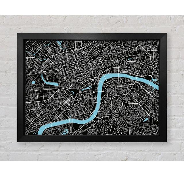 Die Karte von London Thames 2 - Einzelne Bilderrahmen Kunstdrucke Williston Forge Größe: 84,1 cm H x 118,9 cm B x 3,4 cm T on Productcaster.