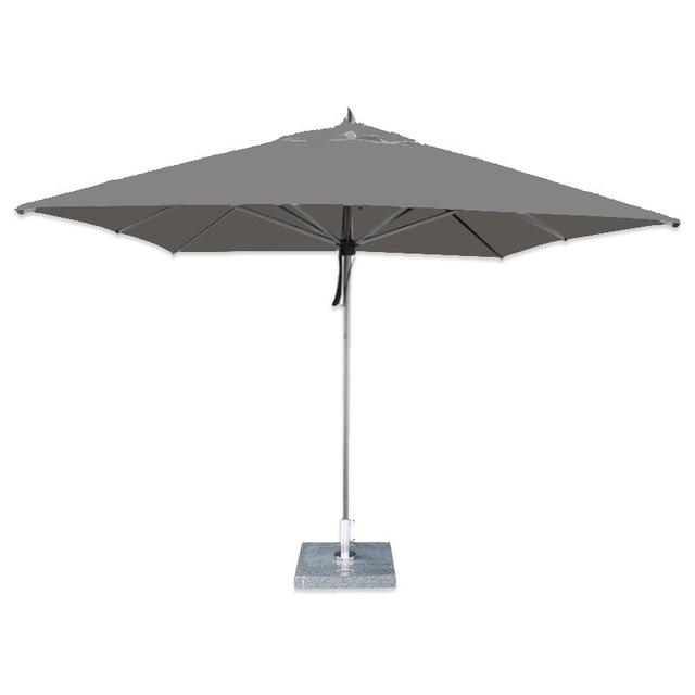 Post 3.4m Square Traditional Parasol Dakota Fields Colour (Fabric): Taupe on Productcaster.