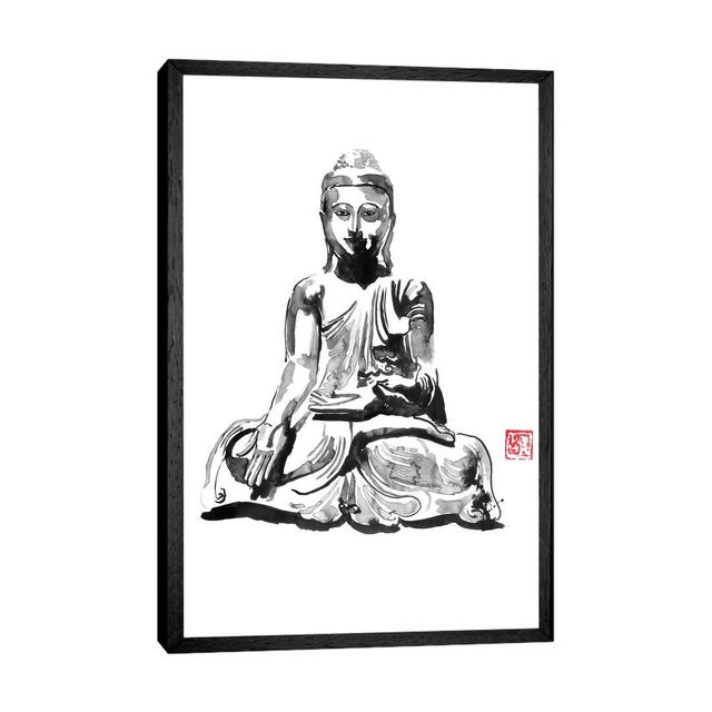 Buddha by Péchane - Painting on Canvas Bloomsbury Market Format: Black Framed, Size: 152.4cm H x 101.6cm W x 3.81cm D on Productcaster.