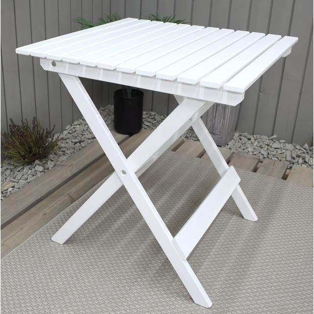 Arlott Folding Wooden Bistro Table Dakota Fields Colour: White on Productcaster.