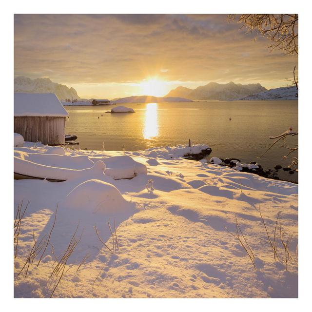 Boathouse near Gammelgarden - Wrapped Canvas Photograph Print Ebern Designs Format: Wrapped Canvas, Size: 40cm H x 40cm W x 2cm D on Productcaster.