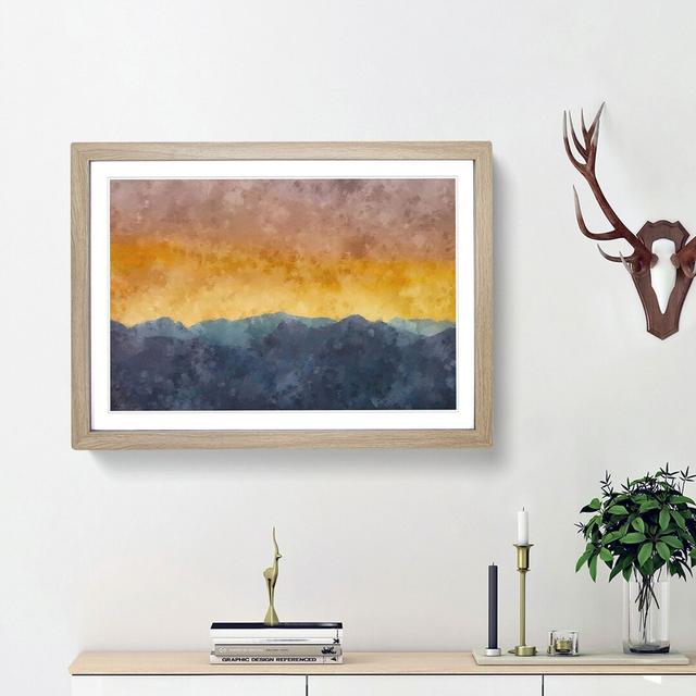 Mountains in Marbella Spain - Picture Frame Graphic Art Print East Urban Home Size: 45cm H x 63cm W x 2cm D, Frame Option: Oak Framed on Productcaster.