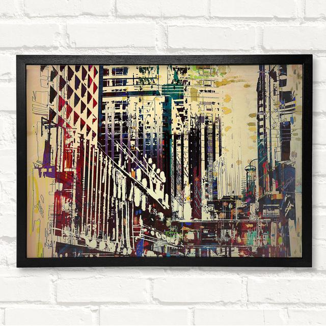 NYC Building Blocks Framed Print Ophelia & Co. Size: 29.7cm H x 42cm W on Productcaster.