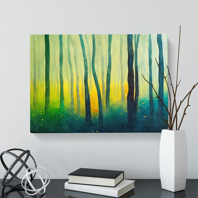 A Tranquil Forest - Wrapped Canvas Graphic Art Alpen Home Size: 40cm H x 60cm W x 3cm D on Productcaster.