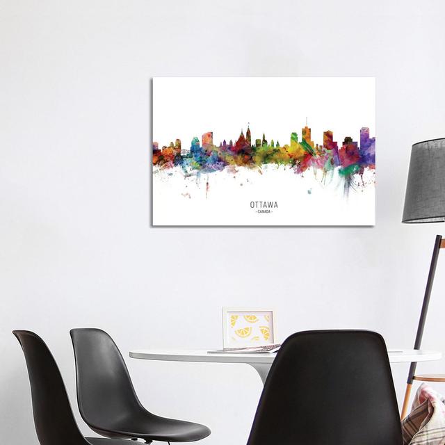 Ottawa Canada Skyline Maturi Size: 66.04cm H x 101.6cm W x 3.81cm D on Productcaster.