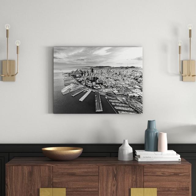 Leinwandbild „San Francisco bei Sonnenuntergang“, Fotodruck East Urban Home Größe: 80 cm H x 120 cm B on Productcaster.