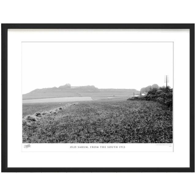 'Old Sarum, from the South 1913' - Picture Frame Photograph Print on Paper The Francis Frith Collection Size: 40cm H x 50cm W x 2.3cm D on Productcaster.