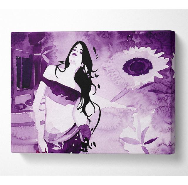 Purple Sunflower Woman - Print Fairmont Park Size: 50.8cm H x 81.3cm W x 10cm D on Productcaster.