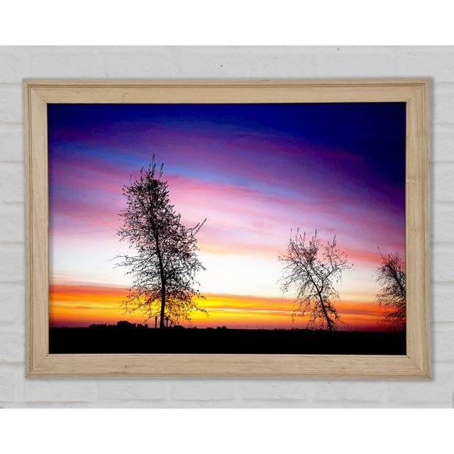 Winter Rainbow Sunrise Framed Print Brayden Studio Size: 42cm H x 59.7cm W x 10cm D, Format: White Framed Paper on Productcaster.