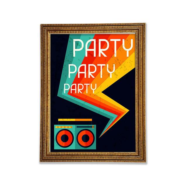 Party Party Party - Single Picture Frame Art Prints Rosalind Wheeler Size: 42cm H x 29.7cm W x 3cm D on Productcaster.