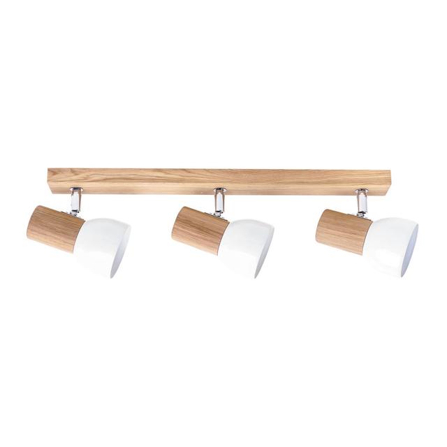 Farr Spotlight Fjørde & Co Fixture Finish: Oak/Chrome/White, Size: 13cm H x 23cm W x 53cm D on Productcaster.