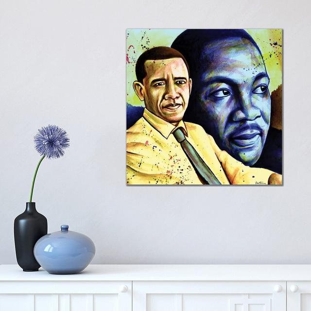 Obama And L. King by Ben Heine - Print on Canvas Latitude Run Size: 45.72cm H x 45.72cm W x 1.91cm D, Format: Wrapped Canvas on Productcaster.