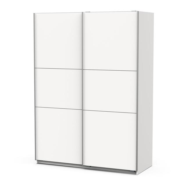 Schiebetürenschrank Nimco 17 Stories Ausführung: Weiß, Größe: 203 cm H x 150 cm B x 51,1 cm T on Productcaster.