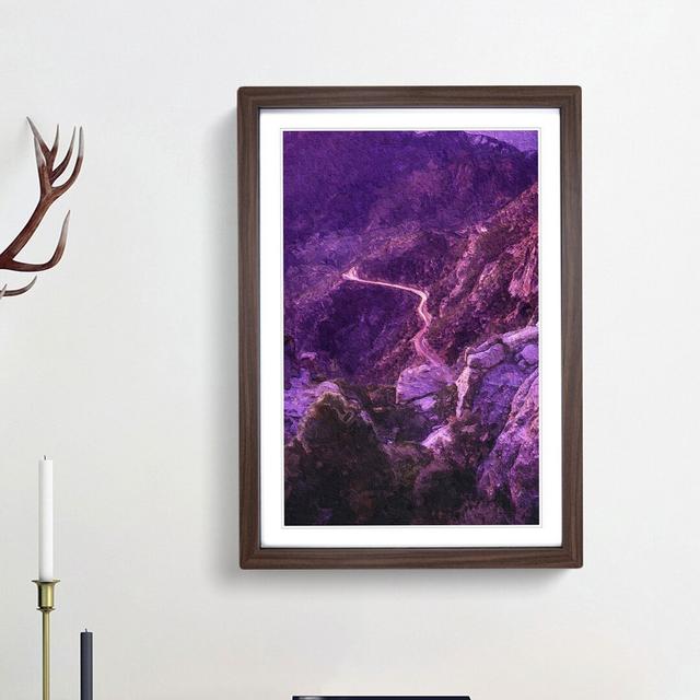 Road to Mount Lemmon in Arizona - Picture Frame Painting Print East Urban Home Frame Option: Walnut Framed, Size: 65cm H x 48cm W x 2cm D on Productcaster.