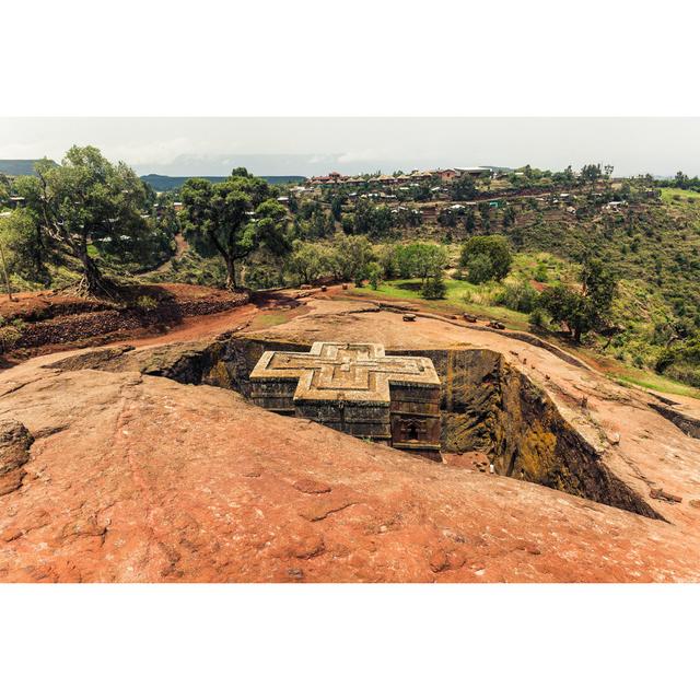 St. George Church In Lalibela Ethiopia by Amhogas - Wrapped Canvas Print Ebern Designs Size: 81cm H x 122cm W x 3.8cm D on Productcaster.