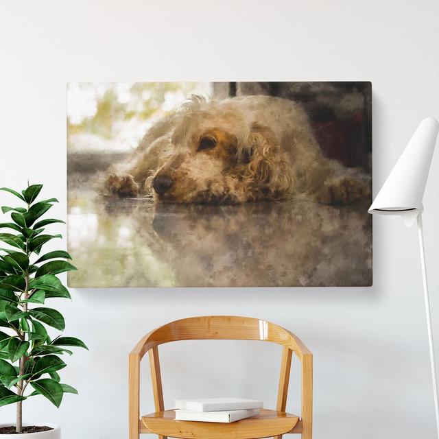 Cocker Spaniel Dog - Wrapped Canvas Print East Urban Home Size: 50cm H x 76cm W x 3cm D on Productcaster.