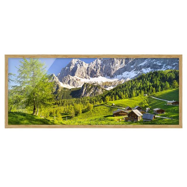 Styria Alpine Meadow - Picture Frame Photograph Union Rustic Size: 30cm H x 75cm W x 2cm D, Frame Option: Brown Framed on Productcaster.