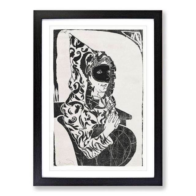 Masked Woman Vol.3 by Samuel De Mesquita - Picture Frame Painting East Urban Home Frame Option: Black Framed, Size: 48cm H x 36cm W x 2cm D on Productcaster.