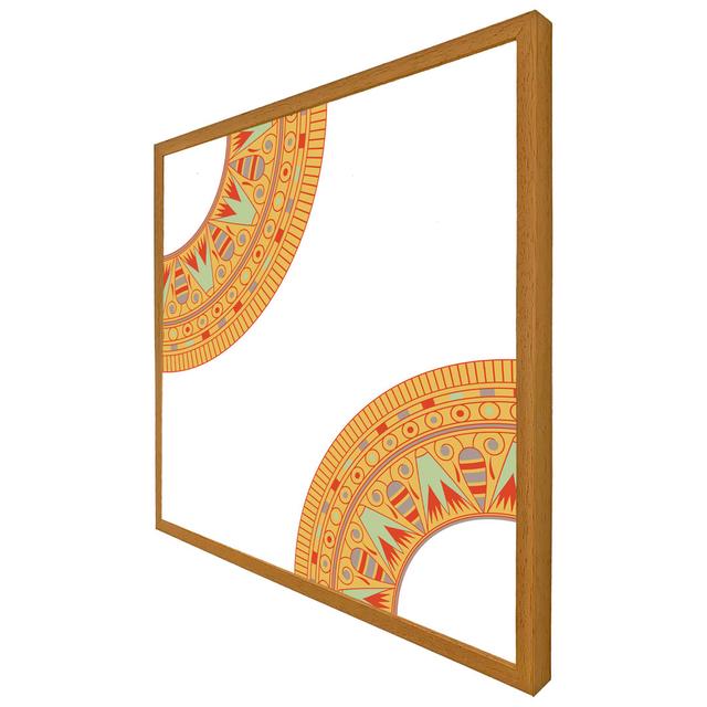 Beniko Egyptian Hieroglyphs - Single Picture Frame Art Prints Latitude Vive Size: 76cm H x 76cm W x 4cm D, Frame Colour: Oak Framed on Productcaster.