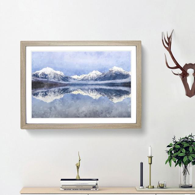 Lake Mcdonald in Montana - Picture Frame Painting Print East Urban Home Frame Option: Oak Framed, Size: 62cm H x 87cm W x 2cm D on Productcaster.