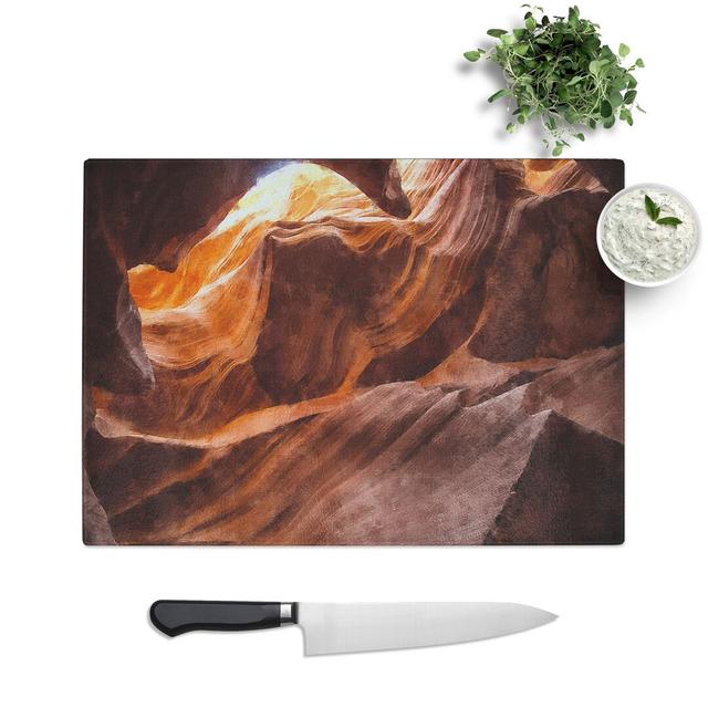 Sandstone in Antelope Canyon Painting Chopping Board East Urban Home Size: 0.4cm H x 20cm W x 28.5cm L on Productcaster.