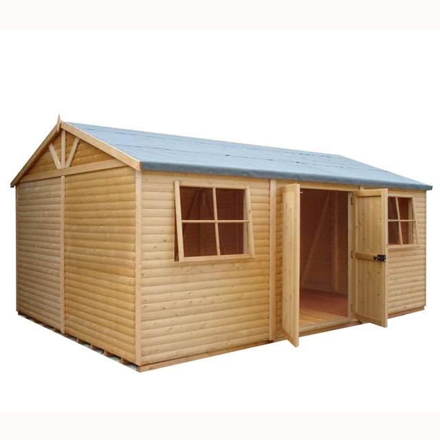 18 Ft. W x 12 Ft. D Workshop Shed Shire GB Installation Included: No on Productcaster.