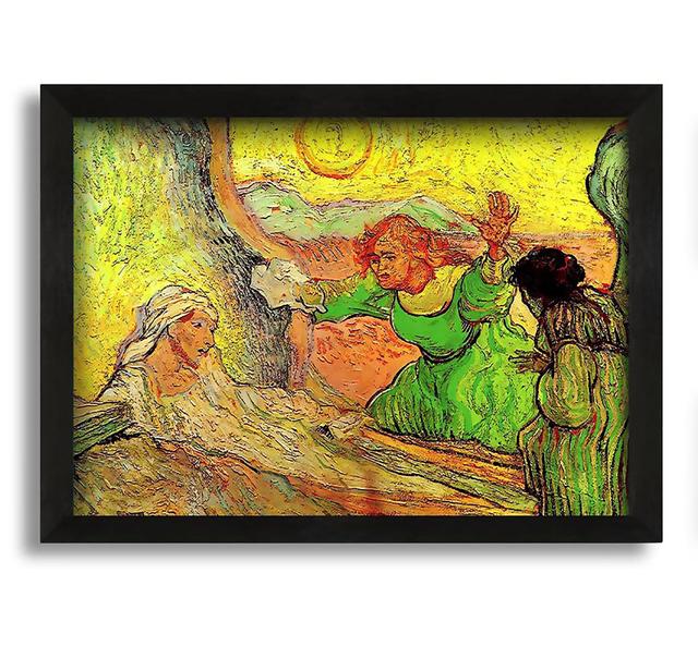 Van Gogh The Raising of Lazarus After Rembrandt by Vincent Van Gogh - Picture Frame Painting on Canvas ClassicLiving Size: 21cm H x 30cm W x 10cm D on Productcaster.