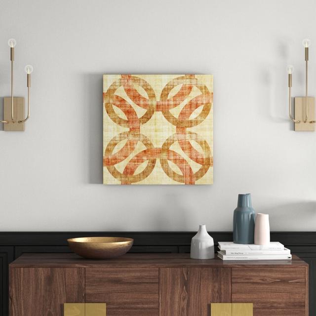 'Circles Linked' Graphic Art Wrapped on Canvas East Urban Home Size: 61 cm H x 61 cm W x 3.81 cm D on Productcaster.