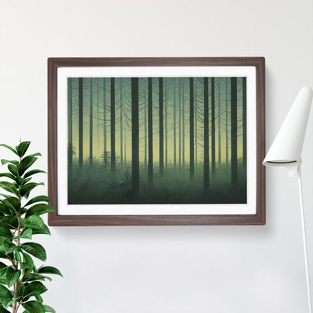 Hopeful Forest - Single Picture Frame Print Alpen Home Size: 46cm H x 64cm W x 2cm D, Frame Colour: Walnut on Productcaster.