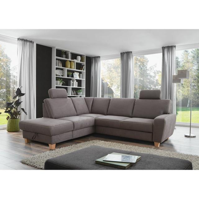 Ecksofa sit&more Polsterfarbe: Dunkelgrau, Schlaffunktion: Mit Vorziehfunktion und Bettkasten, Ausrichtung: Links on Productcaster.