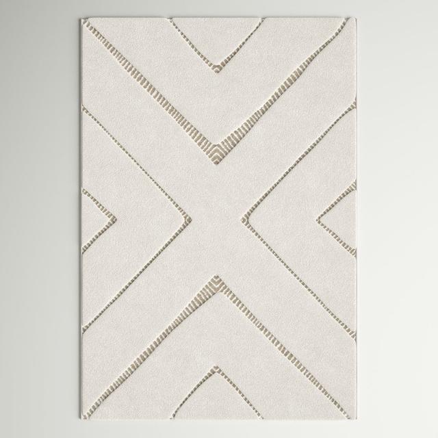 Nikki Shag Cream Rug Hykkon Rug Size: Rectangle 120 x 170cm on Productcaster.