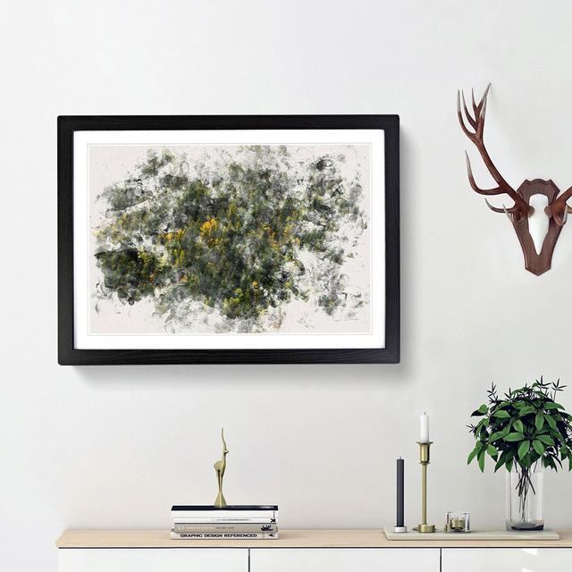 Autumn Forest in Switzerland Watercolour - Picture Frame Graphic Art Print East Urban Home Size: 62cm H x 87cm W x 2cm D, Frame Option: Black Framed on Productcaster.