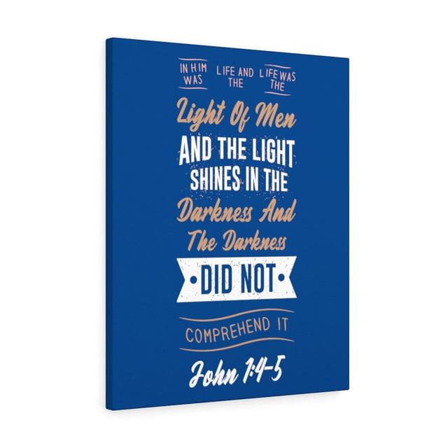 Light of Men - Wrapped Canvas Typography Blue Elephant Size: 41cm H x 30cm W on Productcaster.