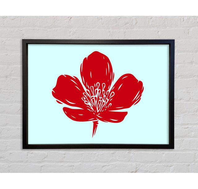 Red On Baby Blue Framed Print Bright Star Size: 59.7cm H x 84.1cm W on Productcaster.