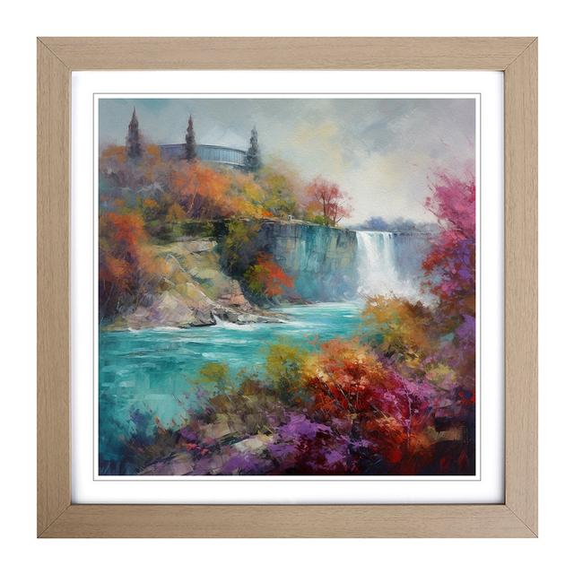 Niagara Falls Impressionism No.1 - Single Picture Frame Art Prints on Wood 17 Stories Format: Oak on Productcaster.