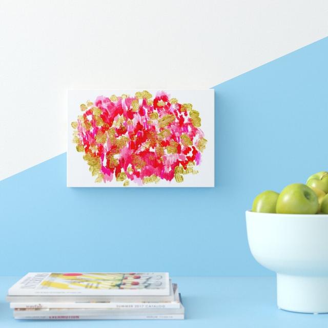 Pomegranate Garden - Wrapped Canvas Print East Urban Home Size: 25.4 cm H x 38.1 cm W on Productcaster.