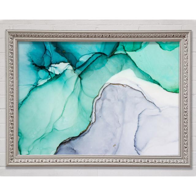 Flow Of Green To Blue Liquid - Single Picture Frame Art Prints Bright Star Size: 84.1cm H x 118.9cm W x 3cm D on Productcaster.