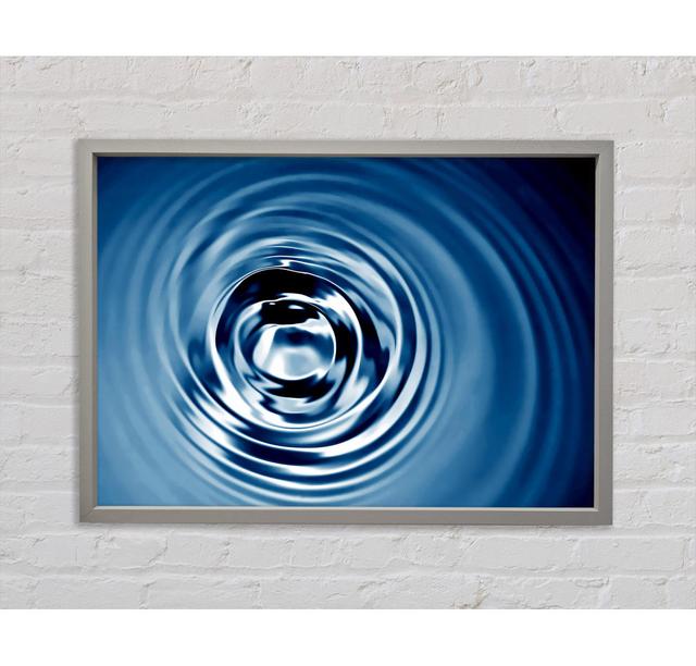 Blue Water Swirls - Print Ebern Designs Size: 100cm H x 141.4cm W on Productcaster.