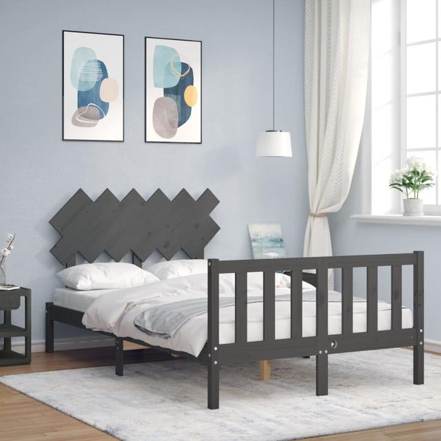 Juno Bed Brambly Cottage Colour: Grey, Size: Double (4'6) on Productcaster.