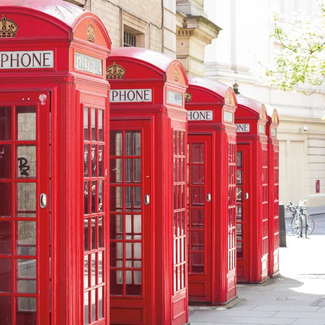 Covent Garden Phone Boxes by Keri Bevan - Wrapped Canvas Photograph Latitude Run Size: 122cm H x 122cm W x 3.8cm D on Productcaster.