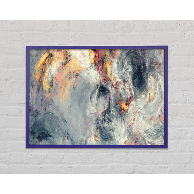 Ash And Fire Pastels Framed Print Ivy Bronx Size: 29.7cm H x 42cm W x 2cm D, Format: Purple Framed Paper on Productcaster.