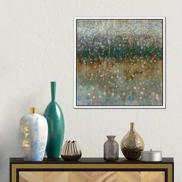 Leinwandbild Abstract Rain ClassicLiving Größe: 45,72 cm H x 45,72 cm B x 3,81 cm T, Format: Schattenfugenrahmen in Weiß on Productcaster.