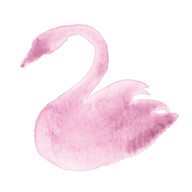 Watercolor Pink Swan House of Hampton Size: 91cm H x 91cm W x 3.8cm D on Productcaster.