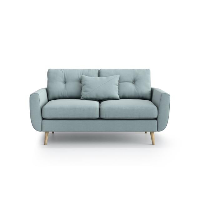 Lindel 2 Seater Loveseat Hashtag Home Upholstery Colour: Blue on Productcaster.