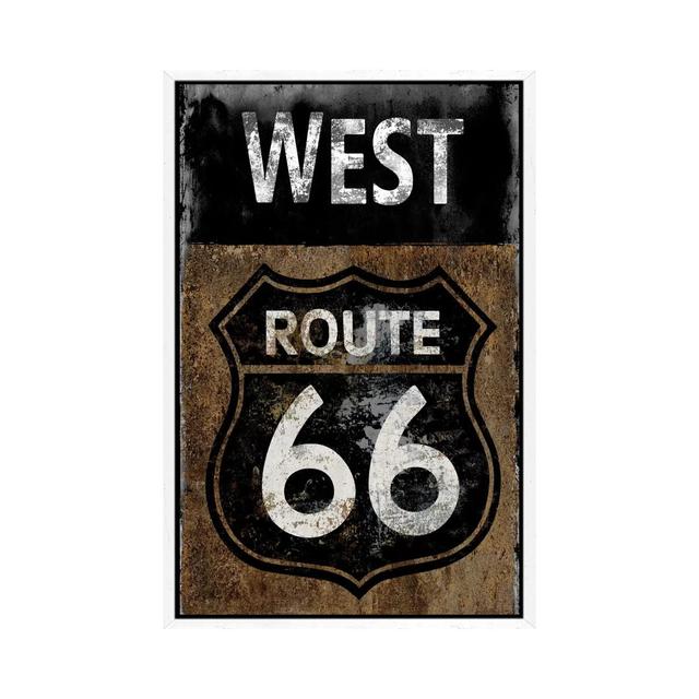 Route 66 West by Luke Wilson - Gallery-Wrapped Canvas Giclée on Canvas Trent Austin Design Format: White Framed, Size: 101.6cm H x 66.04cm W x 3.81cm on Productcaster.